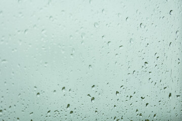 natural water drop on glass