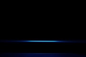 Glow blue light effect on dark blue background. 3D rendering.