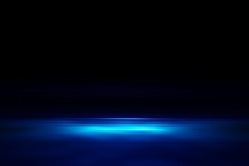 Glow blue light effect on dark blue background. 3D rendering.