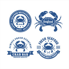 Fototapeta premium Seafood Crab Restaurant Premium logo
