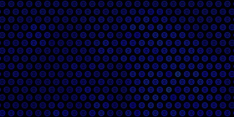 Dark BLUE vector pattern with magic elements.