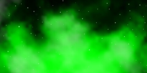 Obraz premium Light Green, Yellow vector background with colorful stars.