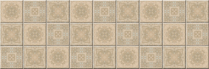 Mosaic ceramic tiles seamless pattern. Tiled Wall Texture.