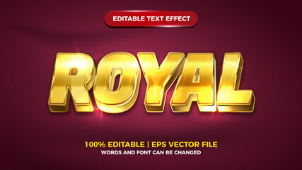 royal luxury gold editable text effect