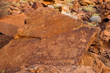 San rock art at Twyfelfontein, Namibia