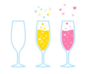 sparkling champagne glass icon vector illustration