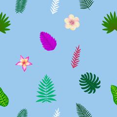 seamles tropical abstract green background