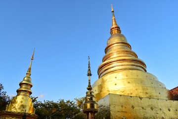 Fototapeta premium Wat Phra Singh Woramahaviharn is a Buddhist temple located in the western part of the old city centre of Chiang Mai, THAILAND.