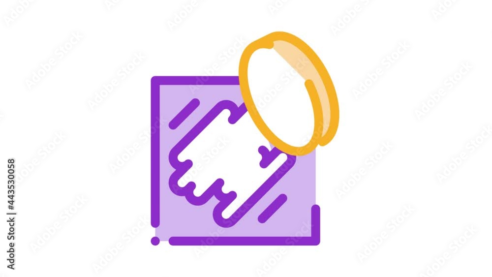 Poster erase coin numbers icon animation. color erase coin numbers animated icon on white background