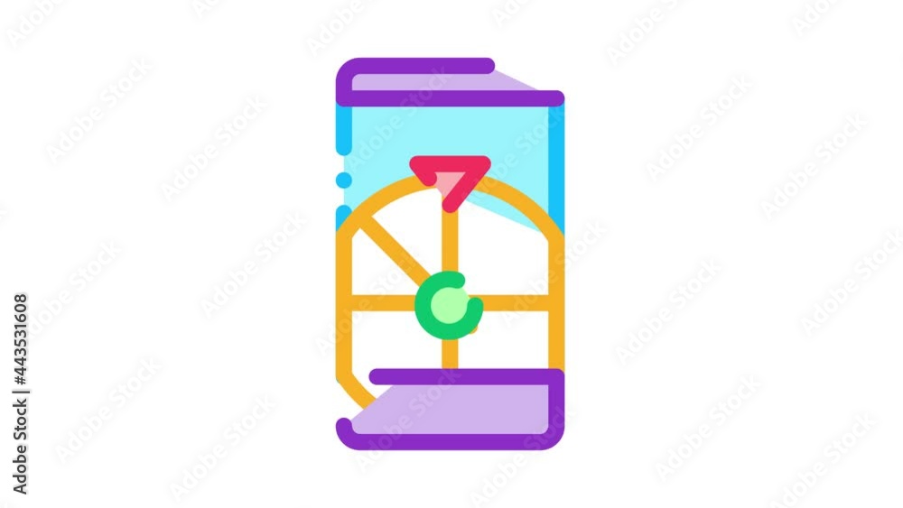 Sticker Phone Roulette Icon Animation. color Phone Roulette animated icon on white background