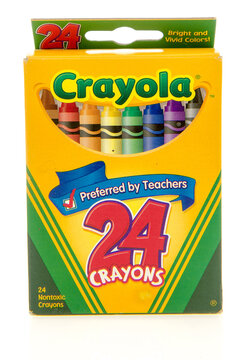 Winneconne, WI -27 Oct 2015: Box of Crayola crayons.