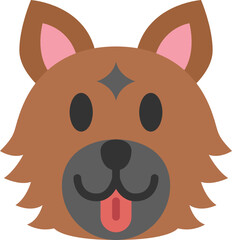 german shepherd flat icon
