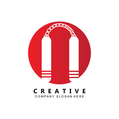 kung fu samurai fighting tools logo template vector icon