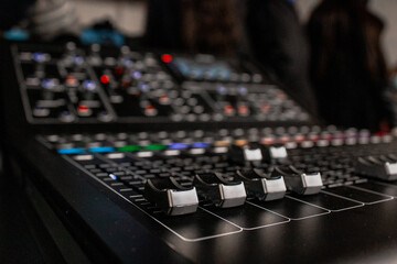 sound mixer control panel