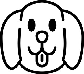 golden retriever outline icon