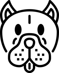 american pit bull terrier outline icon