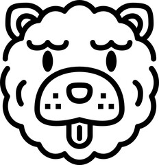 chow chow outline icon
