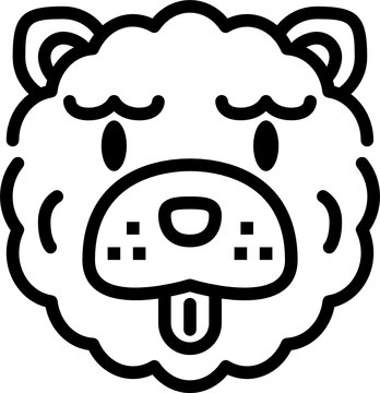 recommend clip art: chow chow outline icon