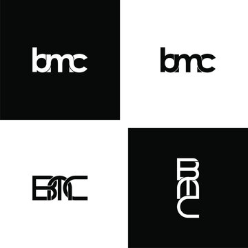 bmc letter original monogram logo design