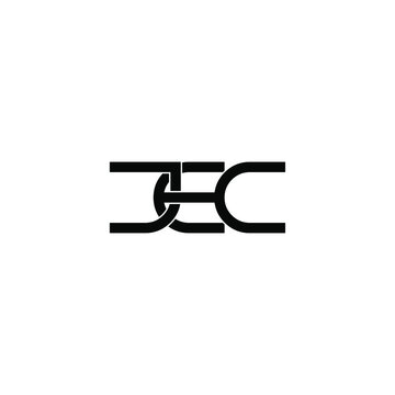 jec letter original monogram logo design