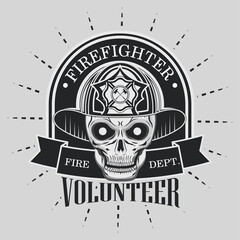 vintage firefighter label