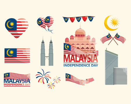 malaysia independence icons