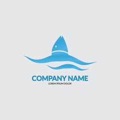 Fish vector icon. Minimalist design fish logo illustration
