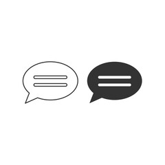 Speech bubble, message vector icons
