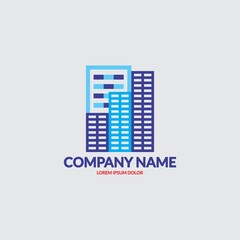 Building vector icon. Minimalist logo design building illustration