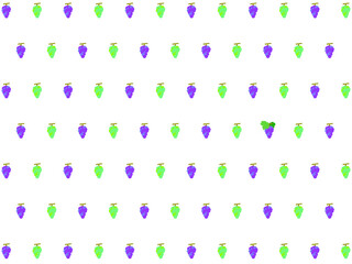 【クレヨン落書き風】ぶどう&マスカットドット背景