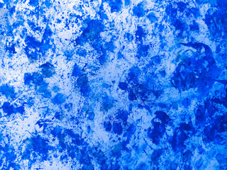 Fototapeta na wymiar Cobalt Abstract Ink. Azure Watercolor Trendy. Navy Grunge Canvas. Blue Texture Flow. Paint Stain. Design Fluid. Art Light. Splash Water.