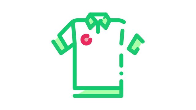 Player T-shirt Icon Animation. color Player T-shirt animated icon on white background