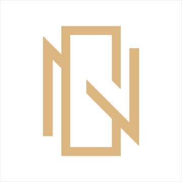 creative simple vector design initial gn logo