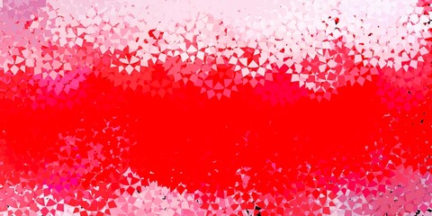 Light red vector template with triangle shapes.