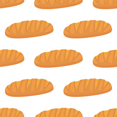 loaf. Seamless pattern for texture, textiles, packaging, and simple backgrounds. Flat style.
