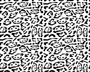 SVG Seamless  pattern of leopard leather, gray color on a white background