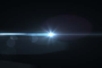 Natural, Sun flare on the black background