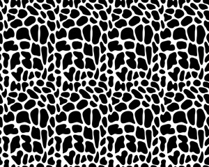 SVG Seamless  pattern of giraffe leather, black color on a white background
