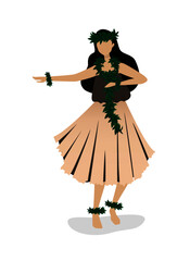 フラダンスをする女性