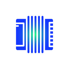 Harmonica icon vector