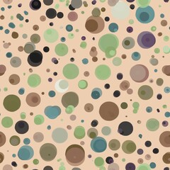 Fototapeta na wymiar Abstract Hand Drawing Retro Random Bubble Dots Seamless Pattern Isolated Background