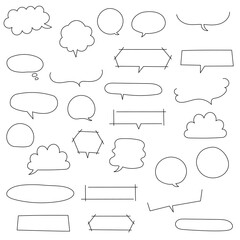 手書きのふきだし　線画