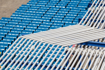 Fototapeta premium Oil barrels blue