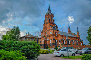 Fototapeta na wymiar Catholic church of the Holy Rosary in Vladimir city