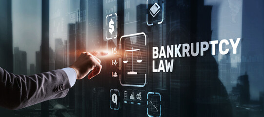 Bankruptcy law concept. Insolvency law. Company has problems