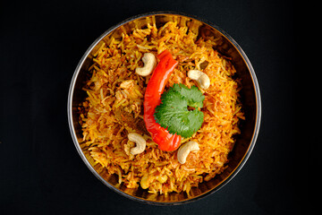 fried rice with nuts and herbs