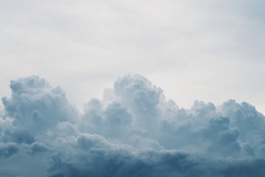 Blue Sky Background With Clouds Green World And Earth Day Concept