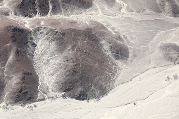 Aerial view of Nazca Lines, The Giant, Peru