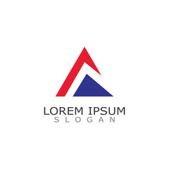 Triangle logo template. abstract Modern creative sign or symbol. Design geometric