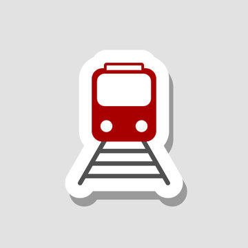 recommend clip art: Train icon isolated on gray background